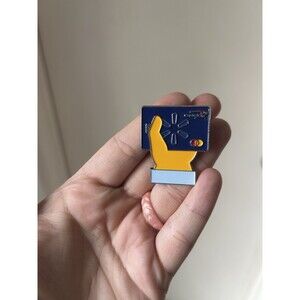 Walmart Capital One Mastercard Hand Credit Card Enamel Lapel Pin 1.5"